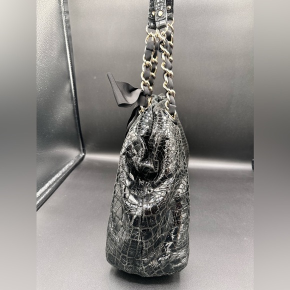 Katie Spade ♠️ SALE!! Black Croc Pattern Bag size large slouchy and soft!! - Picture 6 of 15